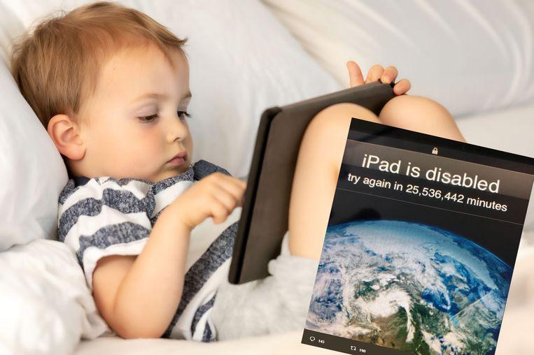 The iPad is disabled: "Try again after 48.5 years"