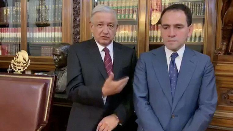 Mexico's finance minister grim-faced during job acceptance